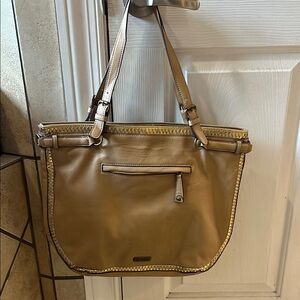 Tan Leather Tote Bag